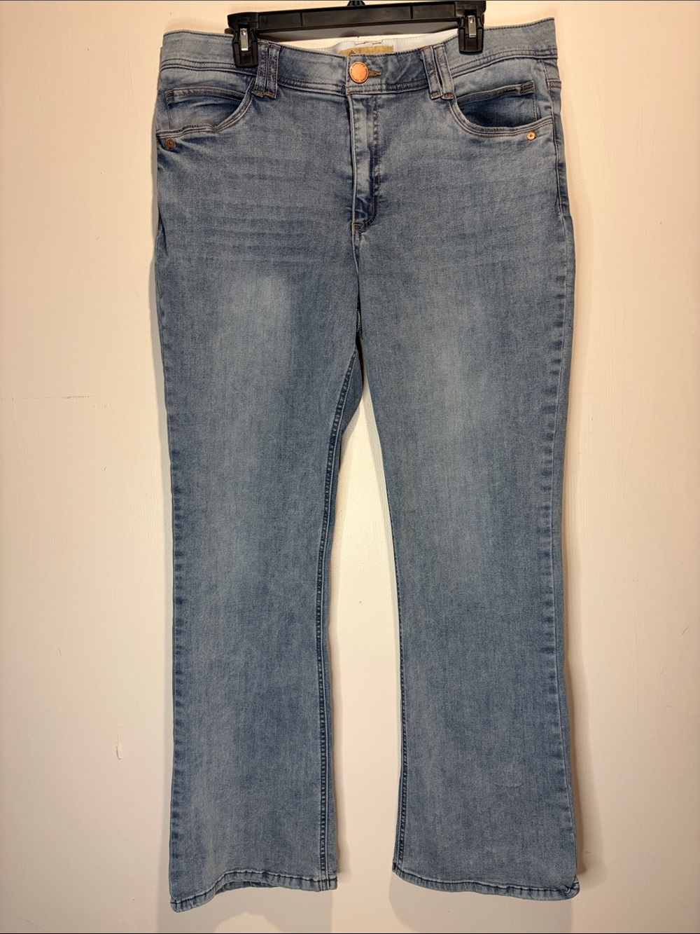 Democracy Ab Technology Jeans Medium Wash Stretch Elastic Waistband Size 16